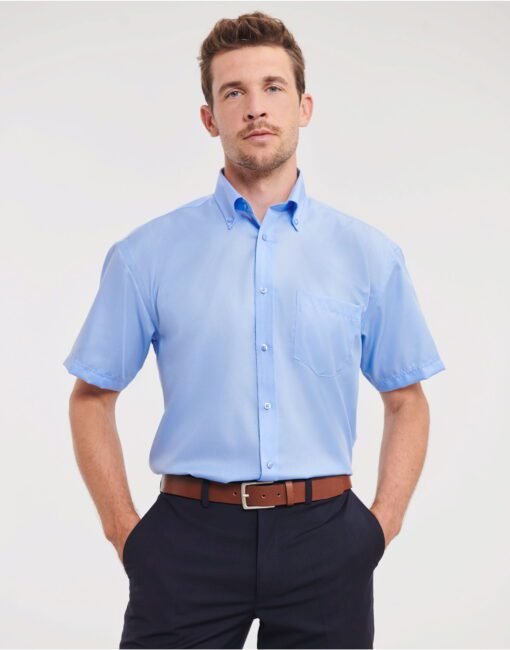 957M Russell Collection Men's S/Sleeve Non-Iron Shirt Corporate Wear