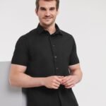 Russell Collection Men's S/Sleeve Fitted Stretch Shirt - Corporate Wear | Xcel UK