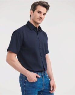 935M Russell Collection Men's S/Sleeve Polycotton Shirt Corporate Wear