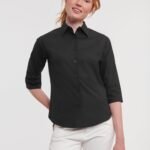 Russell Collection Ladies' 3/4 Sleeve Fitted Stretch Shirt - Corporate Wear | Xcel UK