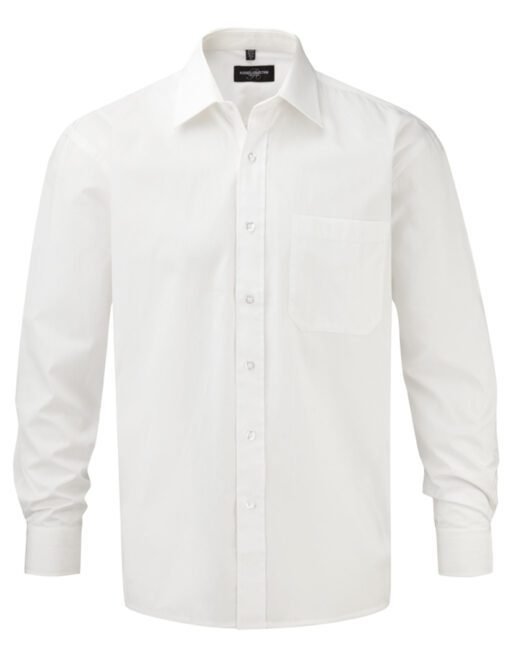 936M Russell Collection Men's L/Sleeve Poplin Shirt Corporate Wear