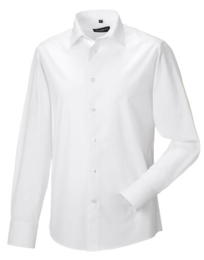 Russell Collection Men's L/Sleeve Fitted Stretch Shirt - Corporate Wear | Xcel UK