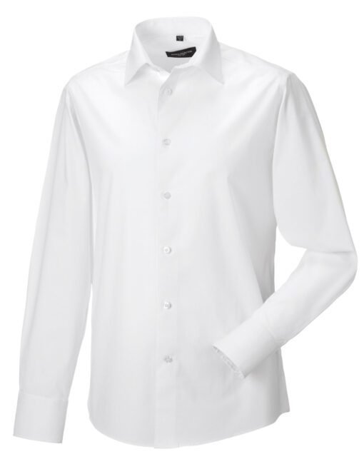 946M Russell Collection Men's L/Sleeve Fitted Stretch Shirt Corporate Wear