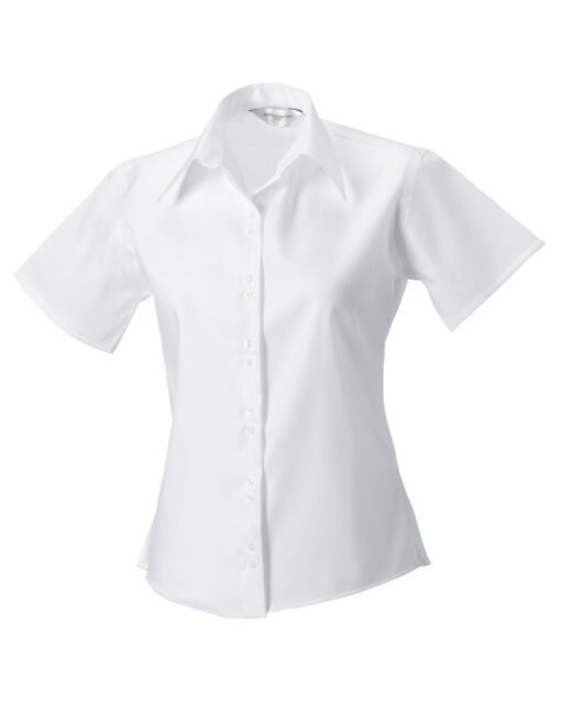 957F Russell Collection Ladies' S/Sleeve Tailored Non-Iron Shirt Corporate Wear