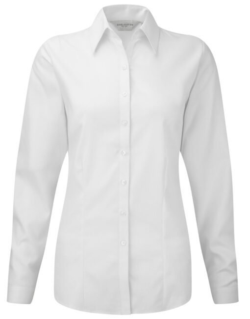 962F Russell Collection Ladies' L/Sleeve Herringbone Shirt Corporate Wear