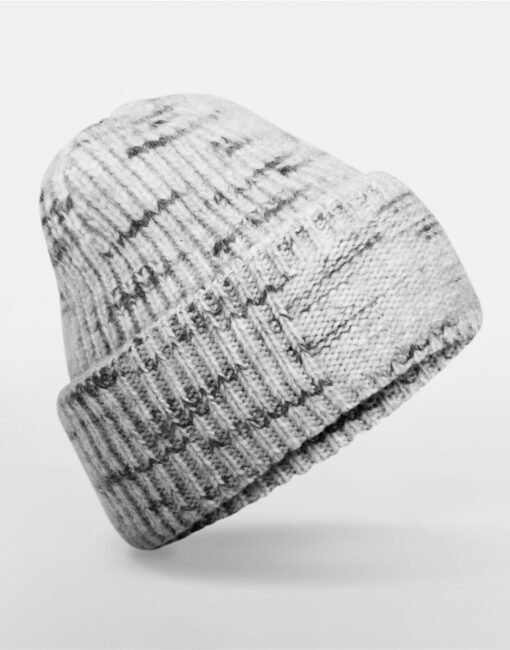 B330R Beechfield  Chunky Knitted Patch Beanie HEADWEAR