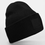 Beechfield Deep Cuffed Tonal Patch Beanie HEADWEAR - Beanie Hat | Xcel UK