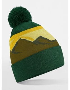 B395R Beechfield  Mountain Peaks Pom Pom Beanie HEADWEAR