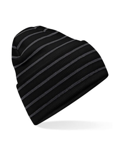 Beechfield Original Deep Cuffed Striped Beanie HEADWEAR - Beanie Hat | Xcel UK