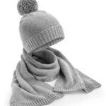 Beechfield Knitted Scarf & Beanie Gift Set HEADWEAR - Beanie Hat | Xcel UK