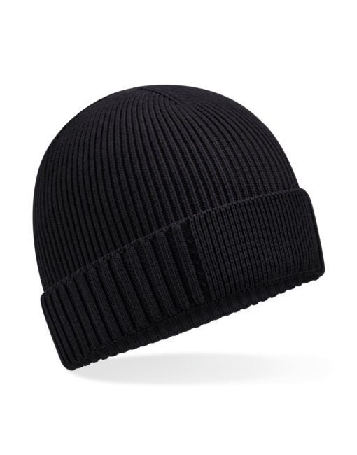 B438N Beechfield  Organic Cotton Patch Beanie HEADWEAR