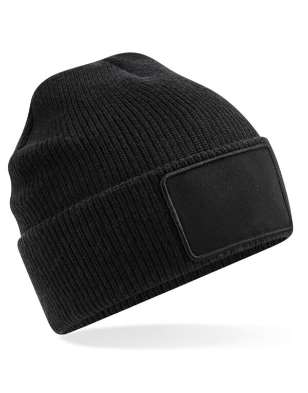 Beechfield Removable Patch Thinsuateâ„¢ Beanie HEADWEAR - Beanie Hat | Xcel UK
