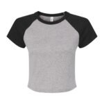 Bella Women's Micro Rib Raglan Baby Tee - T-Shirt | Xcel UK