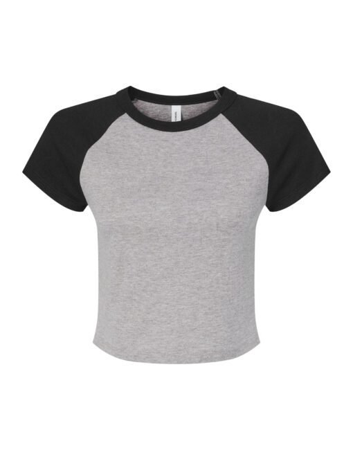 BE1201 Bella Women's Micro Rib Raglan Baby Tee  T-Shirts