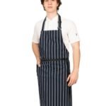 Dennys Woven Butchers Stripe Apron  - Hospitality | Xcel UK