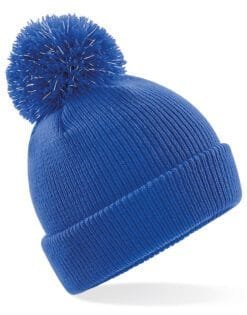 B406B Beechfield  Junior Reflective Bobble Beanie HEADWEAR