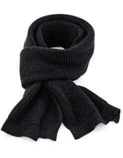 B424 Beechfield  Classic Waffle Knit Scarf HEADWEAR