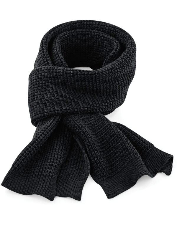 Beechfield Classic Waffle Knit Scarf HEADWEAR | Xcel UK