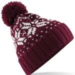 Beechfield Fair Isle Snowstar Beanie HEADWEAR - Beanie Hat | Xcel UK
