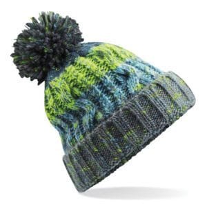 Beechfield Corkscrew Pom Pom Beanie HEADWEAR