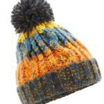 Beechfield Junior Corkscrew Pom Pom Beanie HEADWEAR - Beanie Hat | Xcel UK
