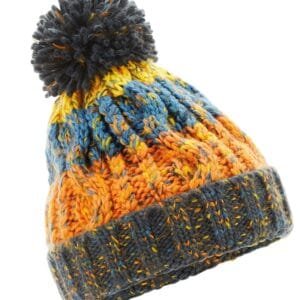 Beechfield Junior Corkscrew Pom Pom Beanie HEADWEAR