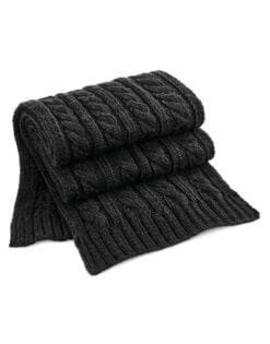 B499 Beechfield  Cable Knit Melange Scarf HEADWEAR