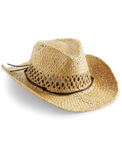 Beechfield Straw Cowboy Hat HEADWEAR | Xcel UK
