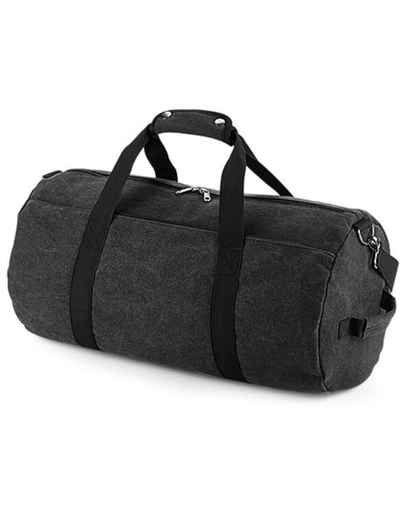 BG655 Bagbase Vintage Canvas Barrel Bag Bags