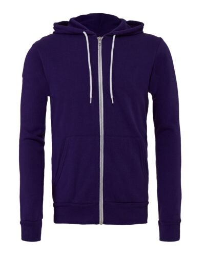 Bella Canvas Unisex Fleece FZ Hoodie - Sweatshirt | Xcel UK