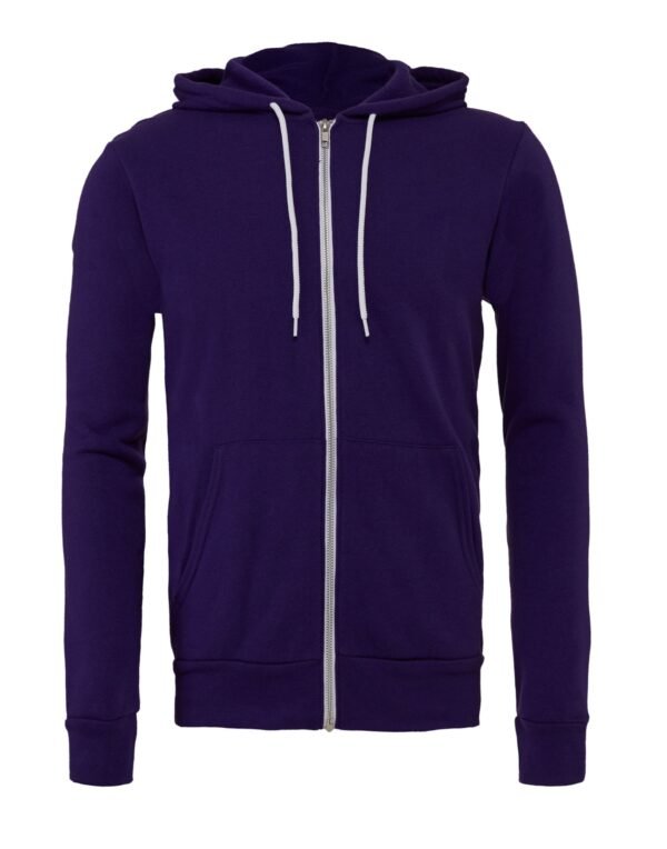 Bella Canvas Unisex Fleece FZ Hoodie - Sweatshirt | Xcel UK