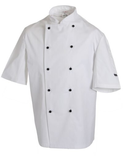 Dennys Removable Stud Short Sleeve Chef Jacket - Hospitality | Xcel UK