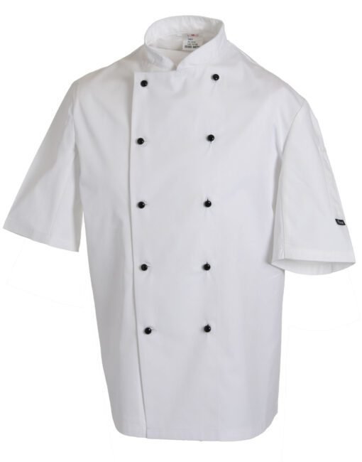 DD20S Dennys Removable Stud Short Sleeve Chef Jacket Hospitallity