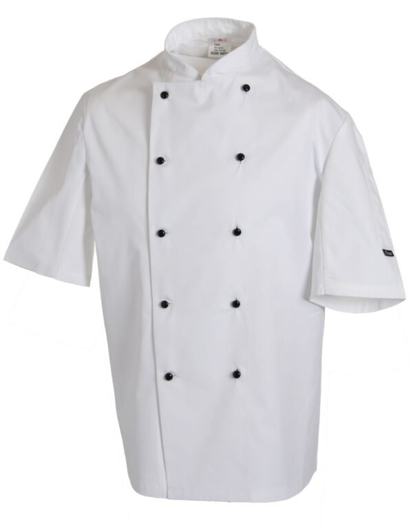 Dennys Removable Stud Short Sleeve Chef Jacket - Hospitality | Xcel UK