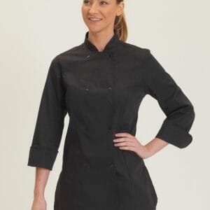 Dennys Ladies’ Long Sleeve Fitted Chef’s Jacket