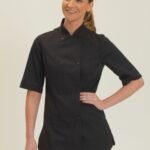 Dennys Ladies' Short Sleeve Fitted Chef's Jkt - Cap | Xcel UK
