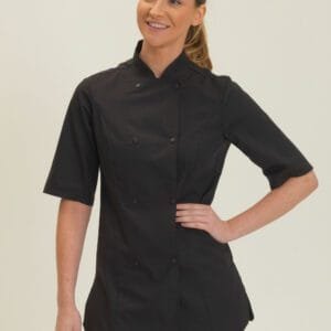 Dennys Ladies’ Short Sleeve Fitted Chef’s Jkt