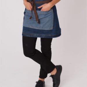 Dennys Washed Denim Contrast Waist Apron