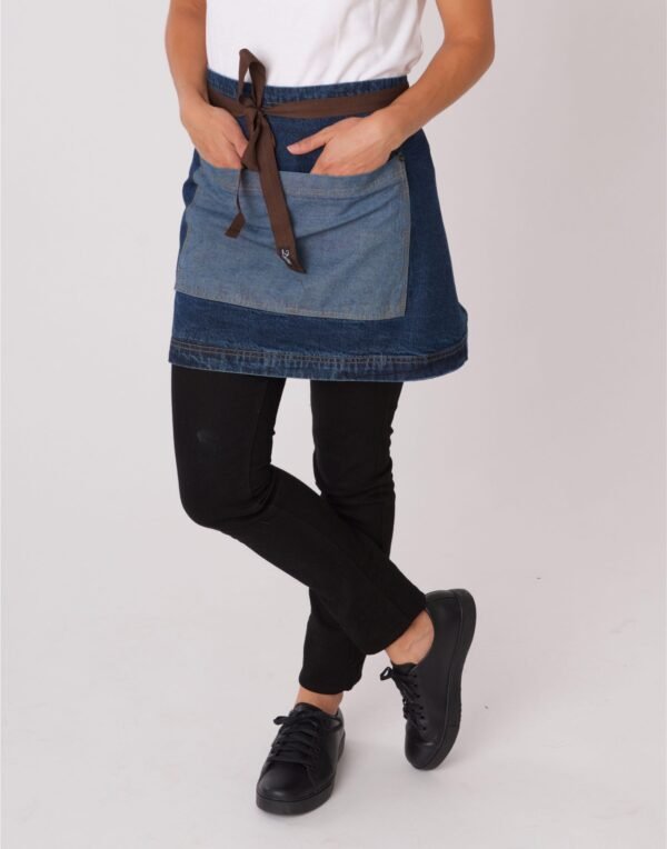 Dennys Washed Denim Contrast Waist Apron - Hospitality | Xcel UK