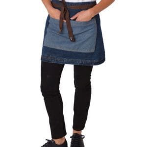 Dennys Denim Waist Apron with Contrasting Pocke
