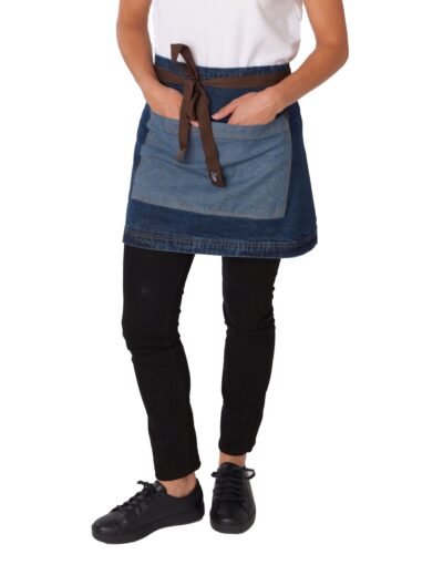 Dennys Denim Waist Apron with Contrasting Pocke - Hospitality | Xcel UK