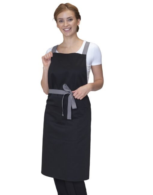 DP130 Dennys Cross Back Bib Apron\
Hospitallity