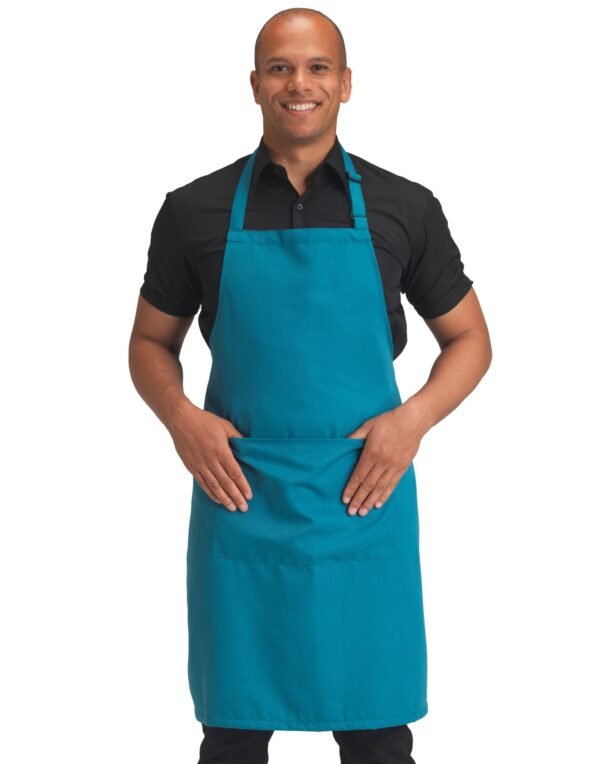 Dennys Recycled Bib Apron With Pocket  - Hospitality | Xcel UK