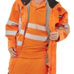 Beeswift Elsener Hi-Vis 7-in-1 Jacket and Bodywarmer Waterproof - High Visibility Jackets | Xcel UK