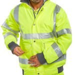 Beeswift Super Bomber Hi-Vis Waterproof Jacket - High Visibility Bomber Jackets | Xcel UK