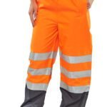 Beeswift Belfry Two-Tone Hi-Vis Waterproof Trousers - Workwear Trousers | Xcel UK