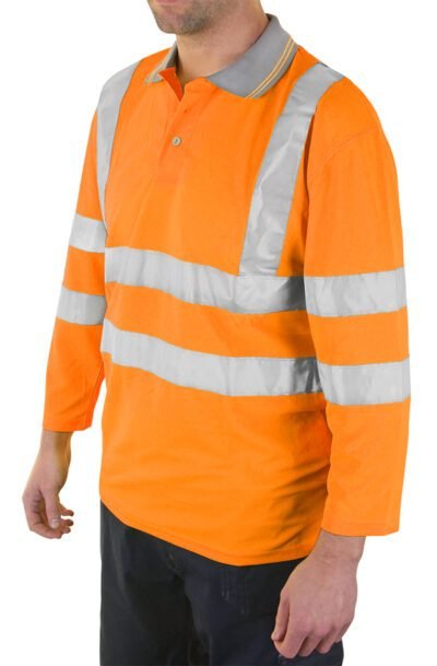 Beeswift Plant Operators Hi-Vis Three quarter Sleeve Polo Shirt - High Visibility Polo Shirts | Xcel UK