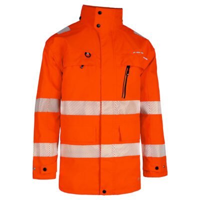 Beeswift Deltic Hi-Vis Ripstop Breathable and Waterproof Rail Jacket - High Visibility Jackets | Xcel UK
