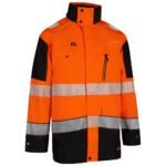 Beeswift Deltic Hi-Vis Two-Tone Ripstop Breathable and Waterproof Rail Jacket - High Visibility Jackets | Xcel UK
