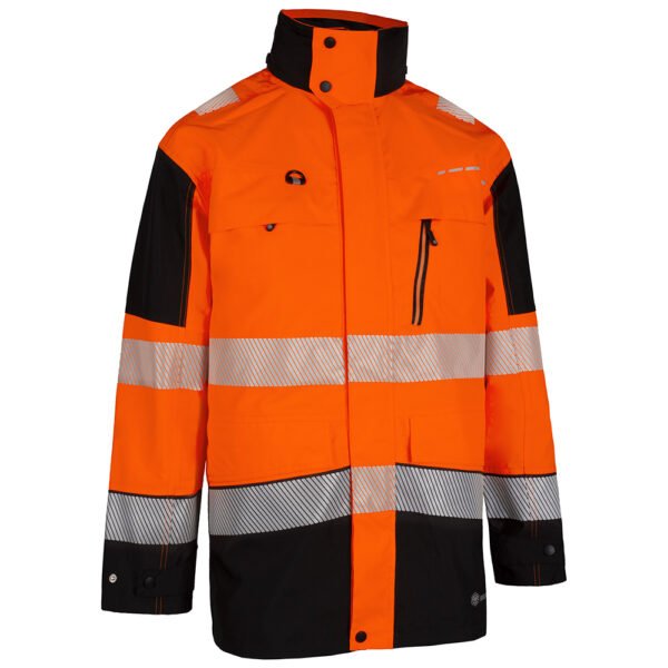 Beeswift Deltic Hi-Vis Two-Tone Ripstop Breathable and Waterproof Rail Jacket - High Visibility Jackets | Xcel UK